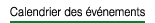 Calendrier des événements
